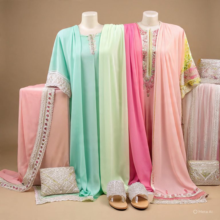 Women’s Wedding and Wedding Reception Suits with Purses and Shoes in the Subcontinent