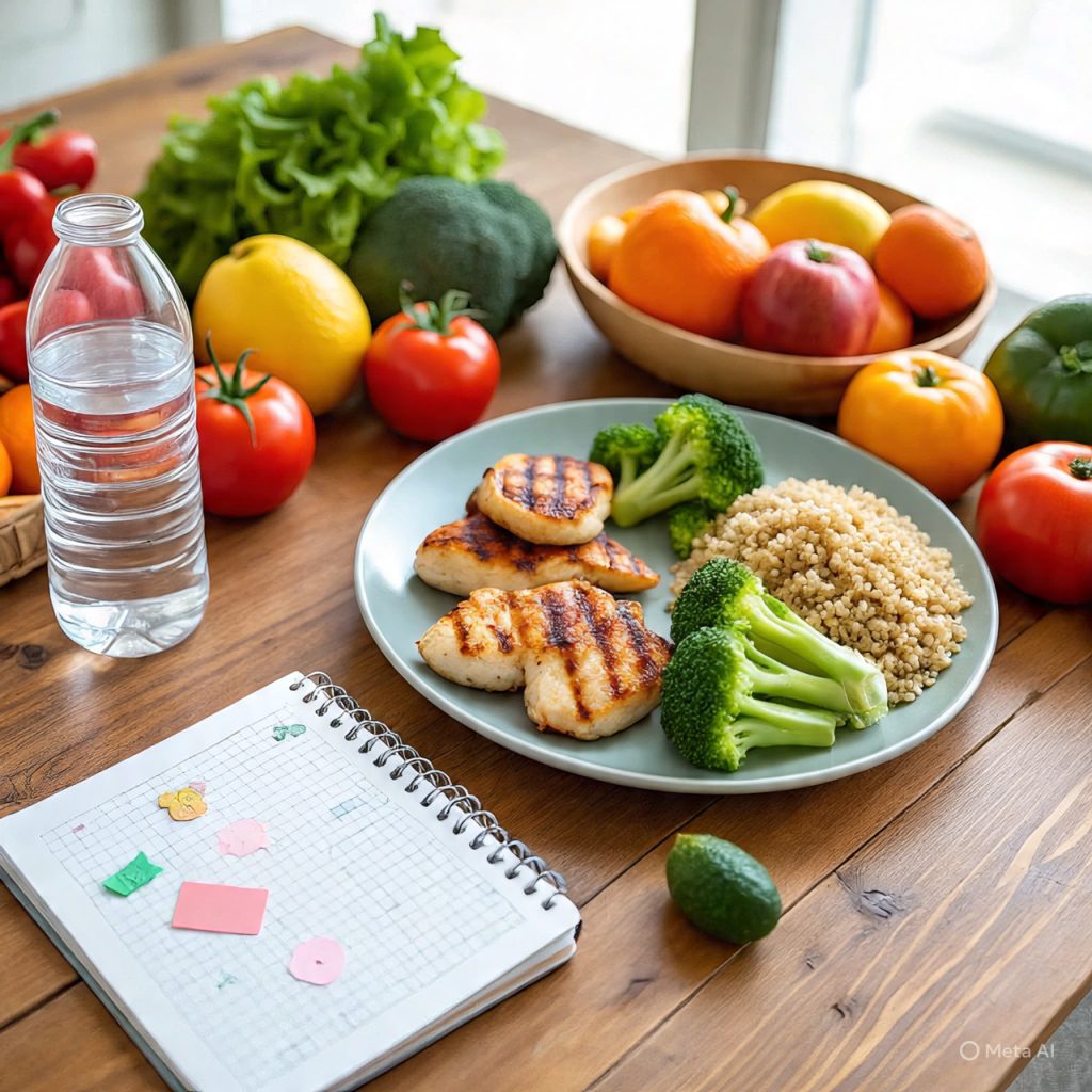 Building long-term healthy eating for a better lifestyle with fresh foods and planning