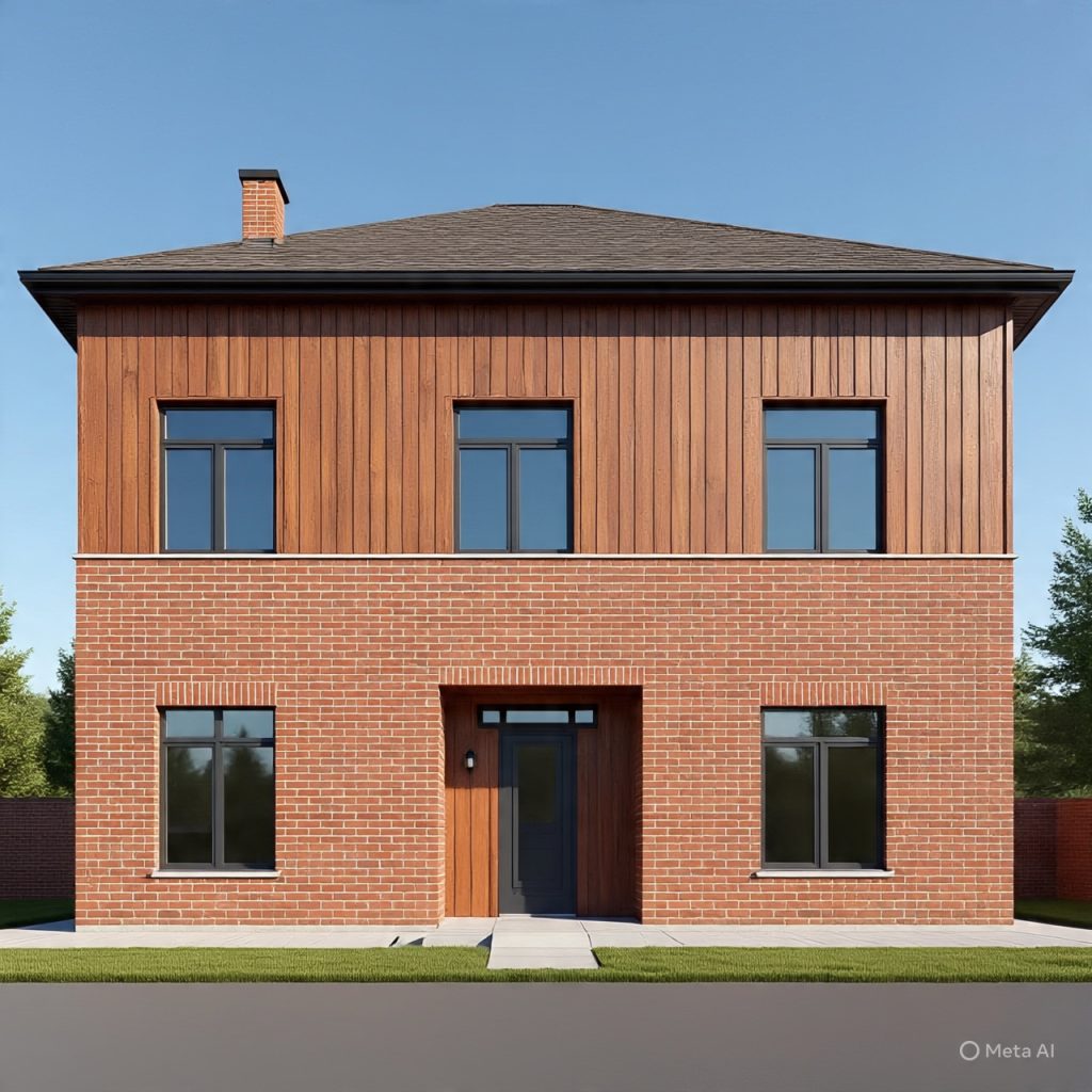 Budget-conscious front elevation design with practical material selection