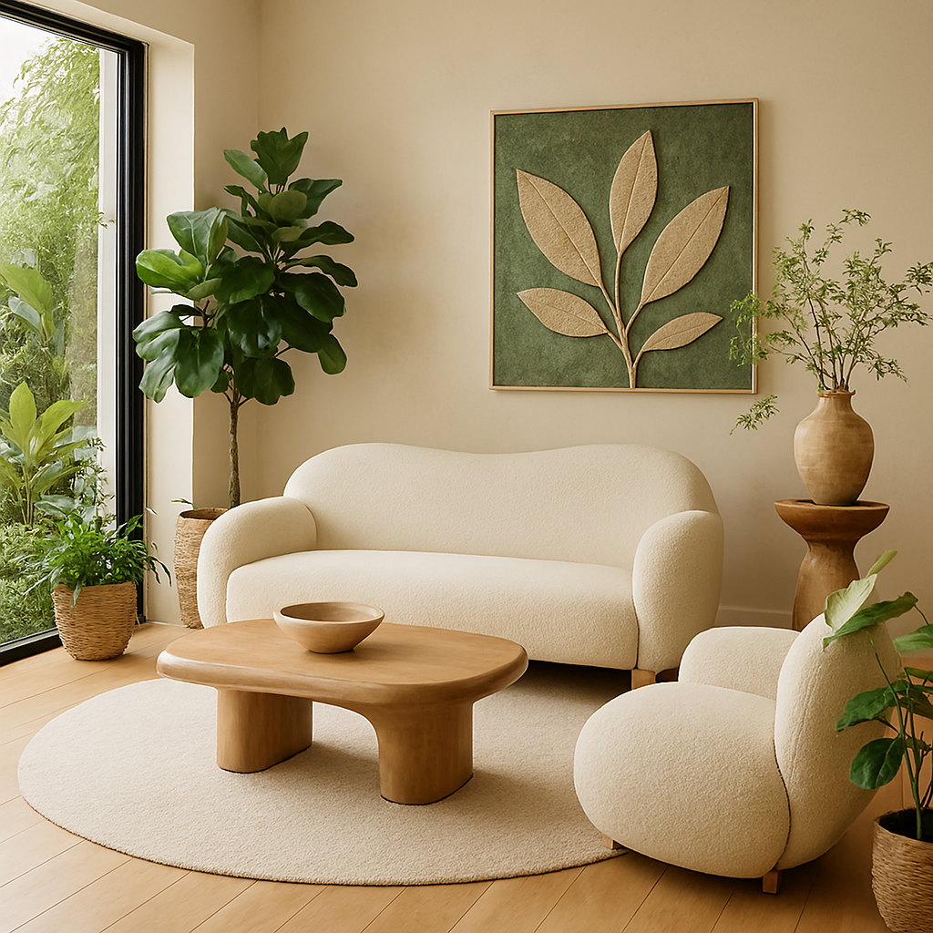 Biophilic home décor creating a strong connection to nature