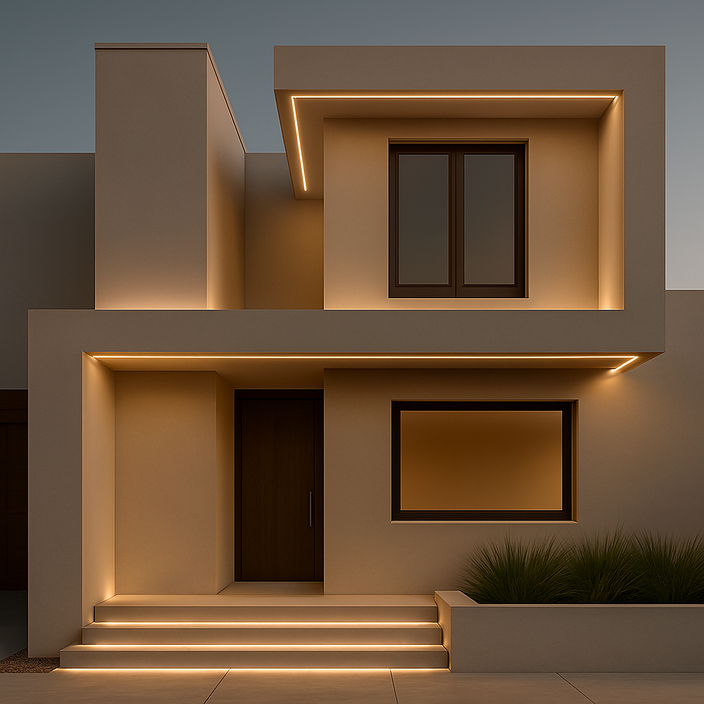 Contemporary home front elevation