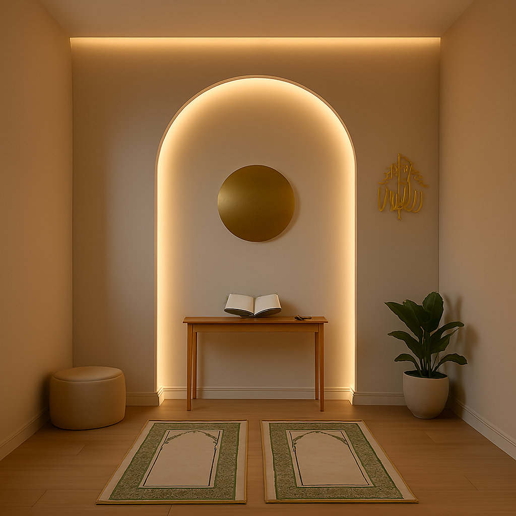 Peaceful prayer and meditation corner