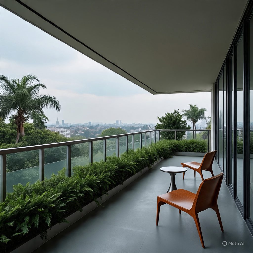 Small balcony makeover ideas featuring space-saving seating for compact areas