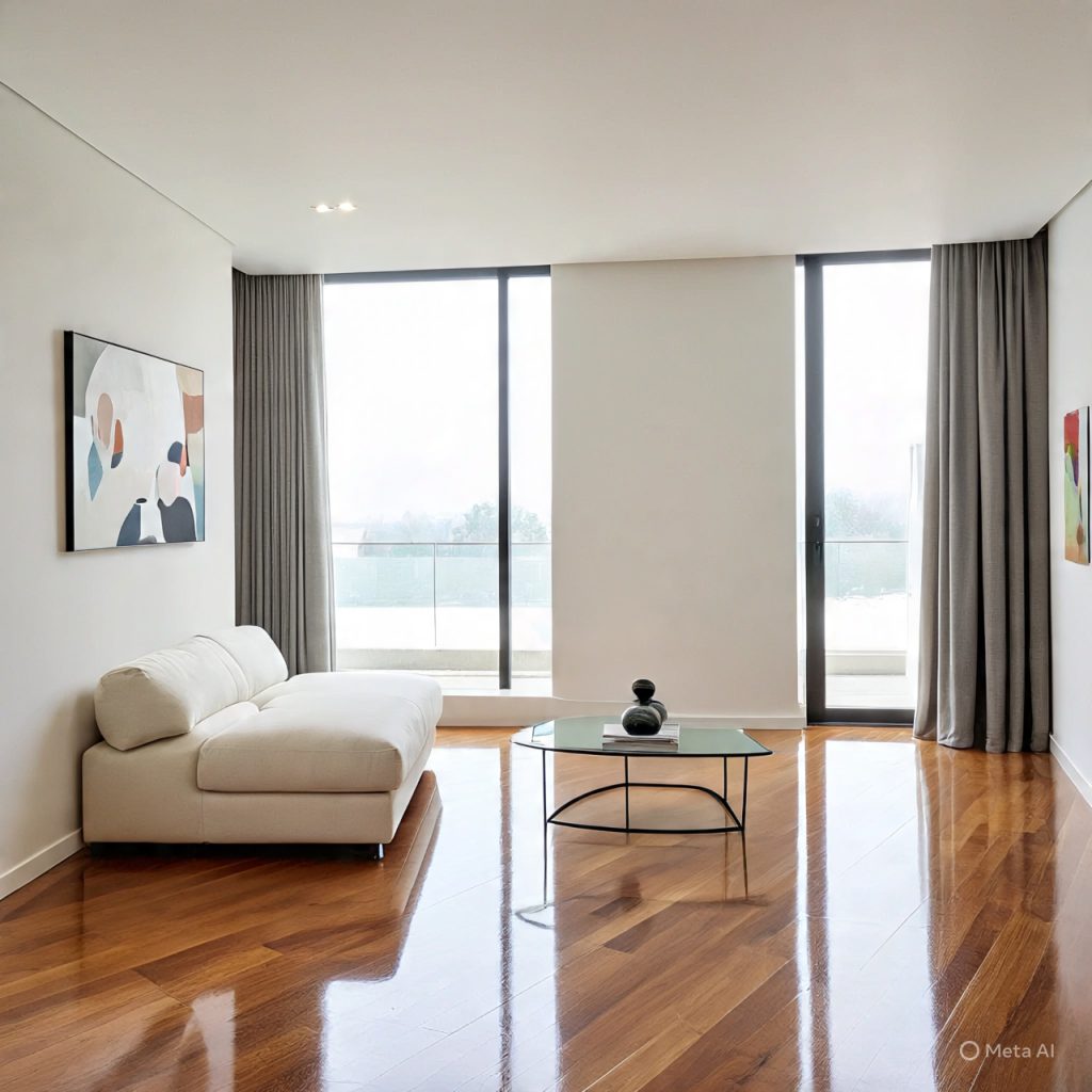 Modern luxury interior with clean architectural lines