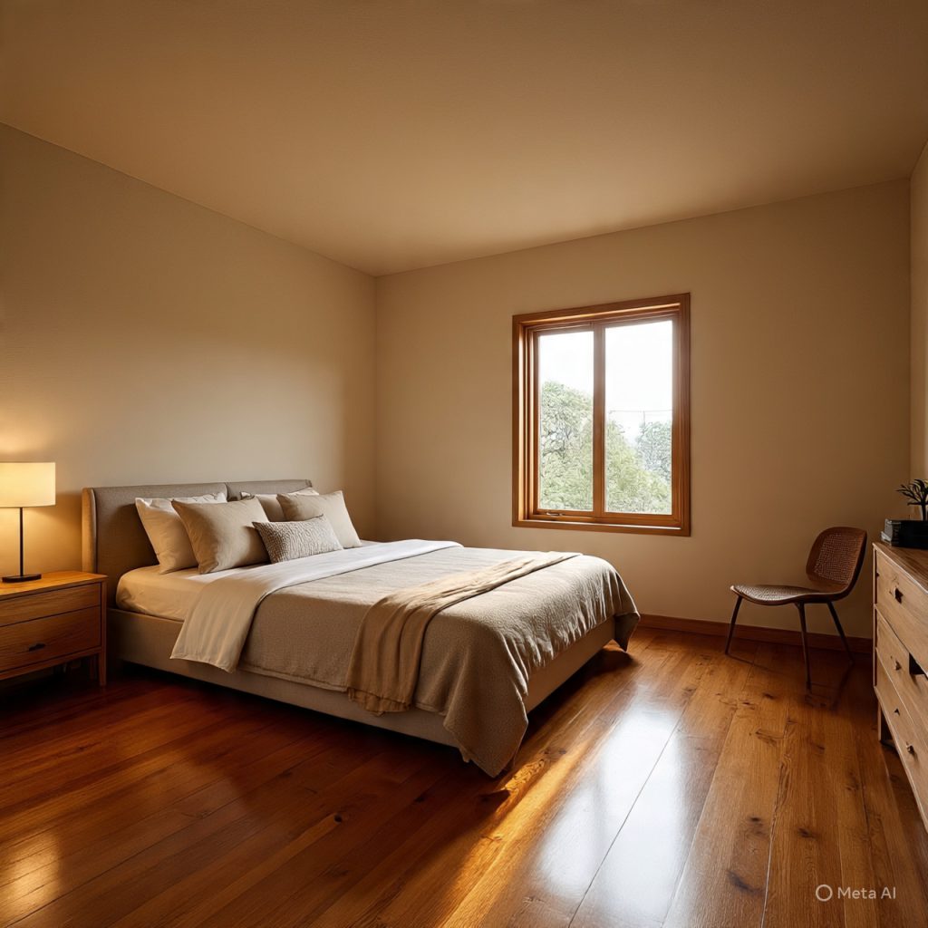 Cozy minimalist master bedroom design