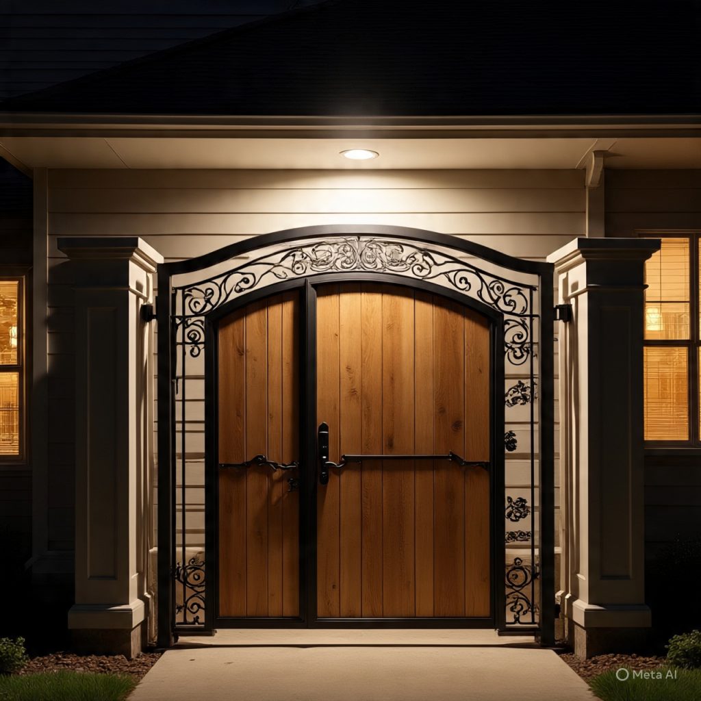 Statement main gate design for luxury small-front house