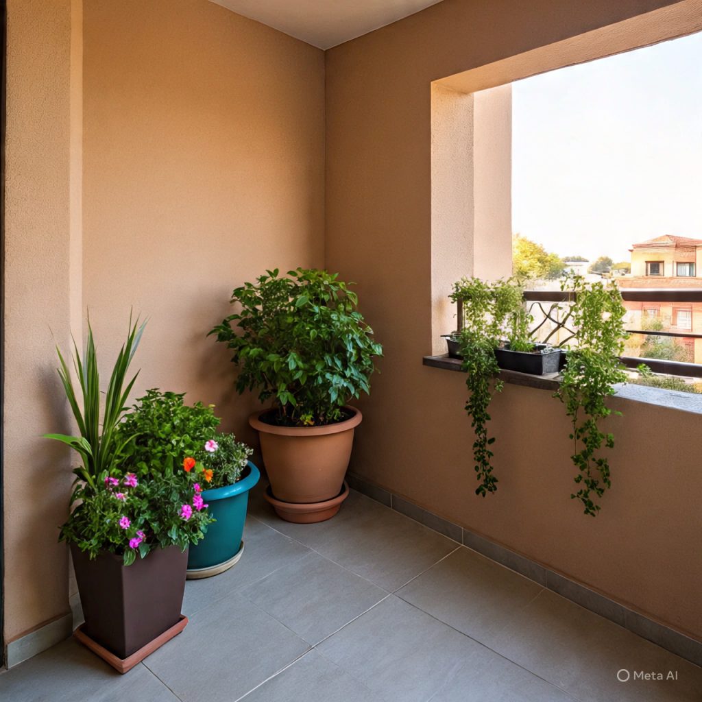 Small balcony ideas with greenery for a fresh and natural feel