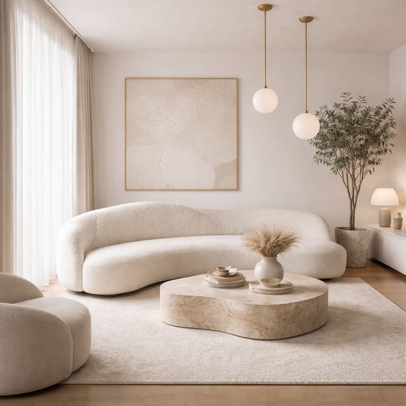 Statement furniture in a clean modern interior