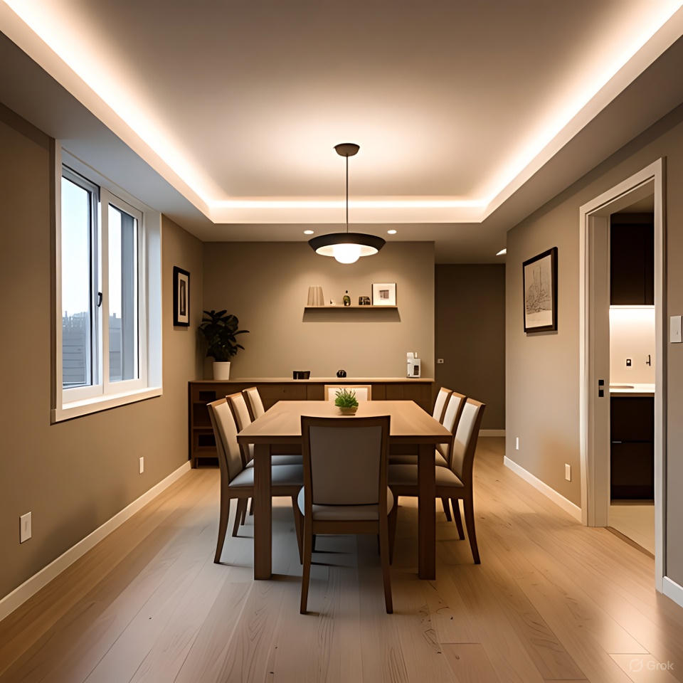 Elegant modern dining space