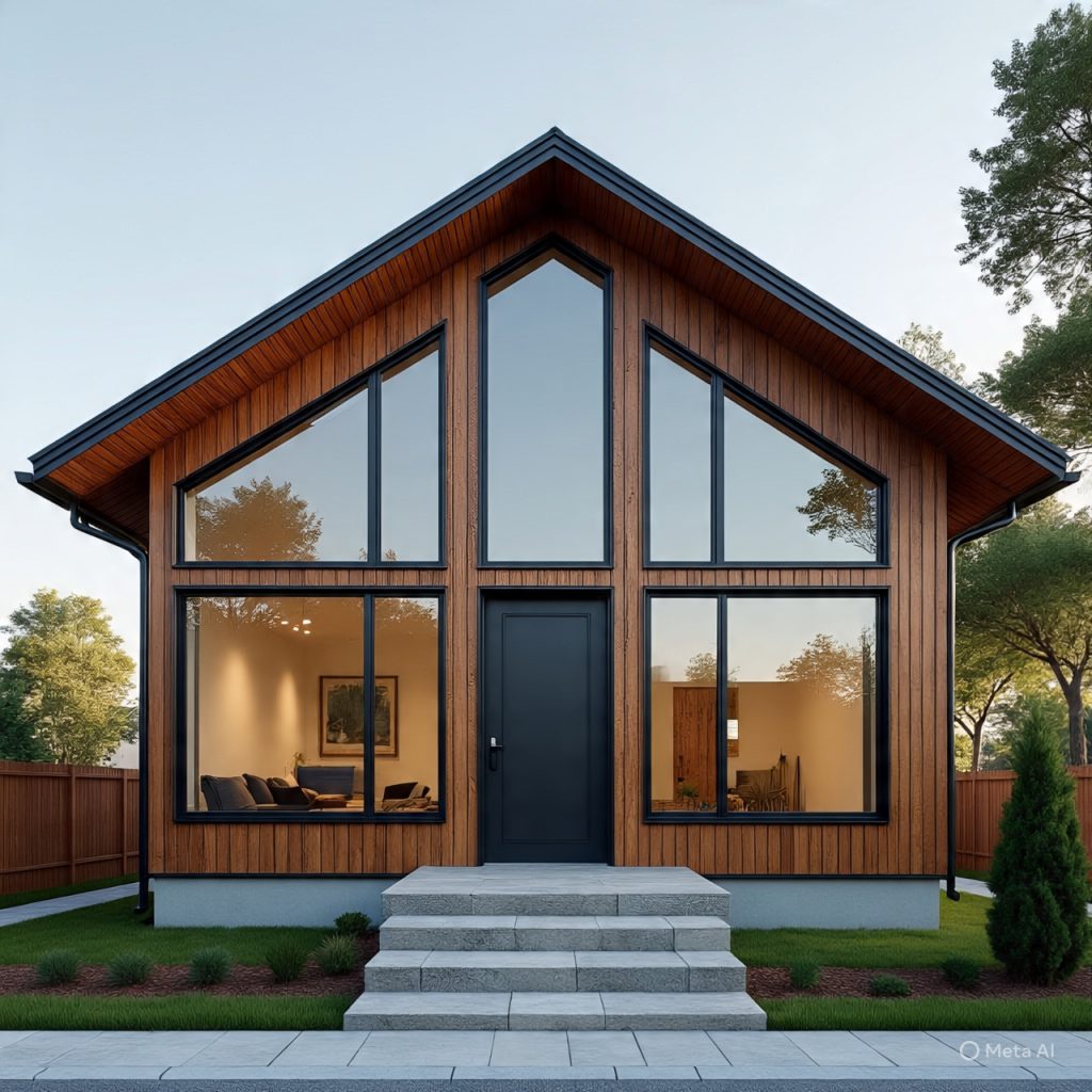 Symmetrical luxury small-front elevation design