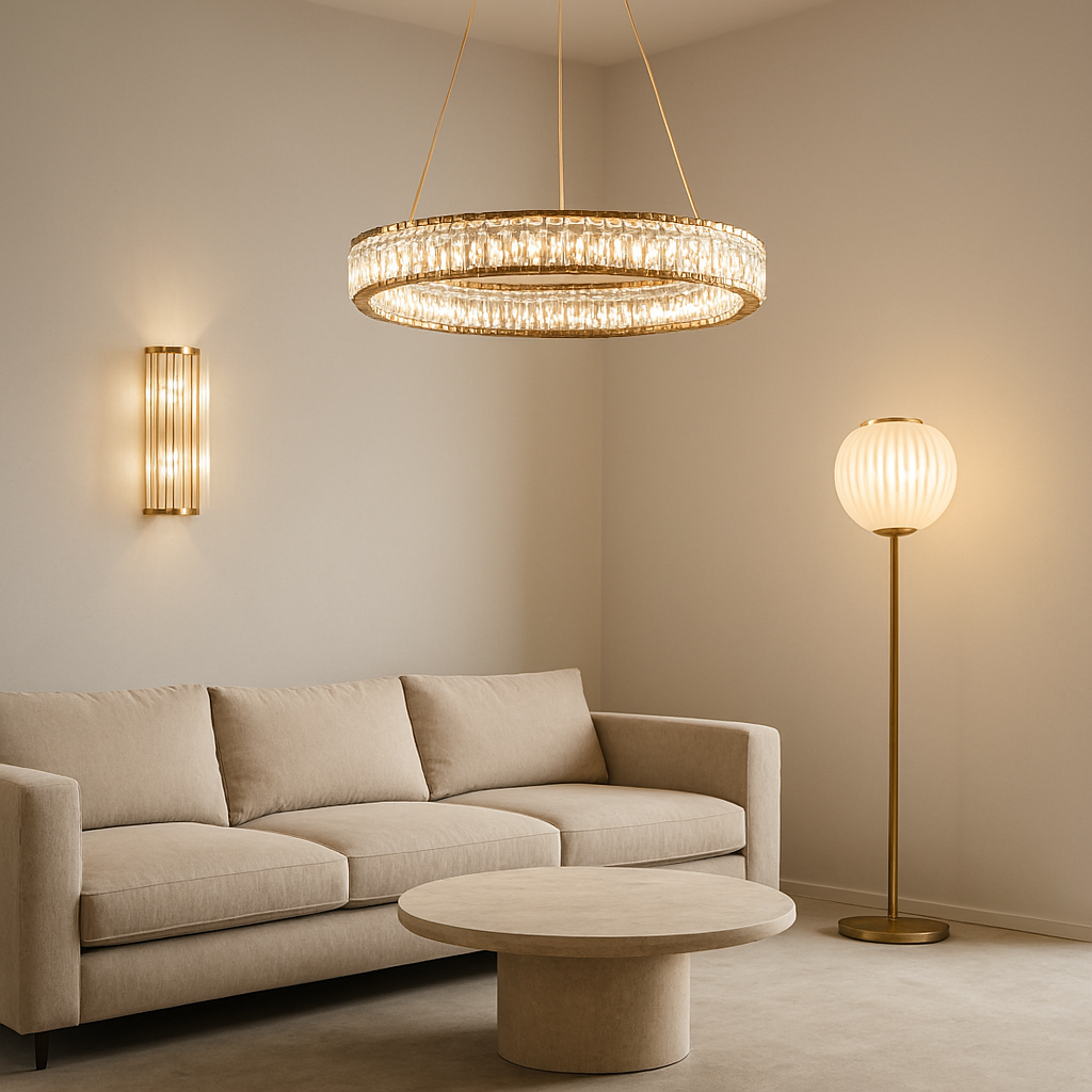 Soft lighting enhancing minimalist luxury design