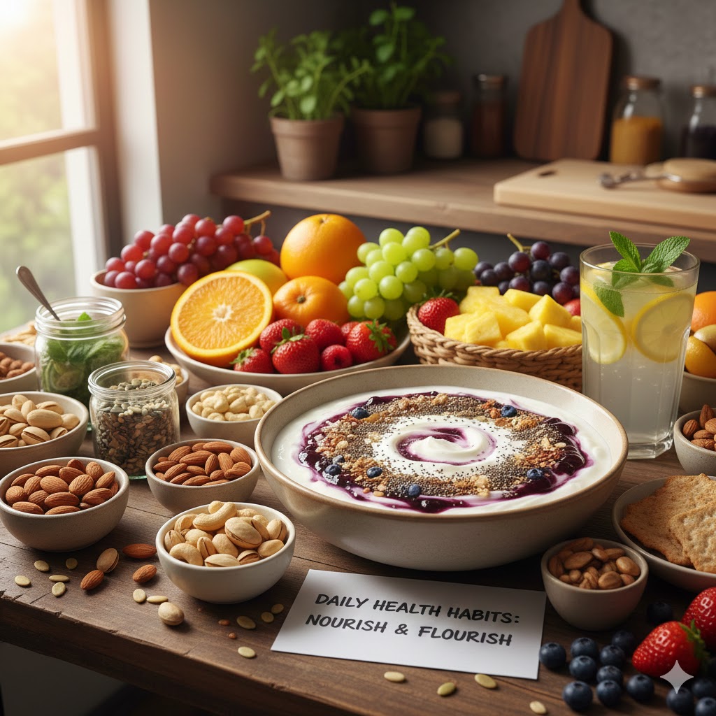 Health transformation habits include choosing healthy snacks over junk food