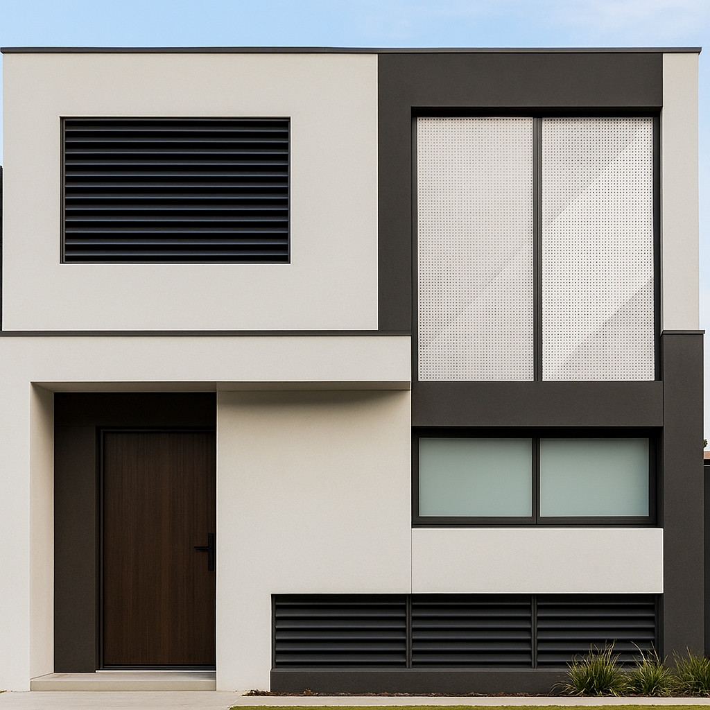 Home facade designed to allow natural ventilation and airflow