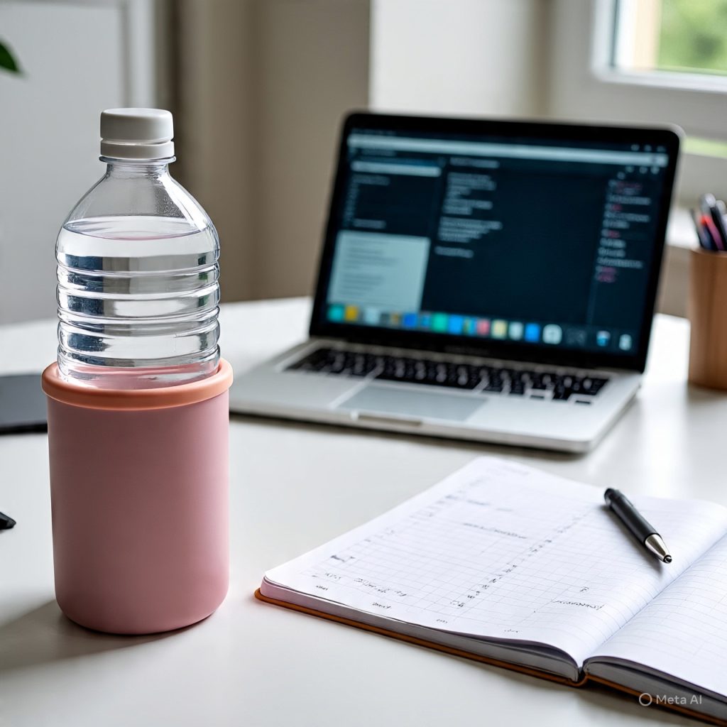 Health transformation habits include drinking water consistently throughout the day