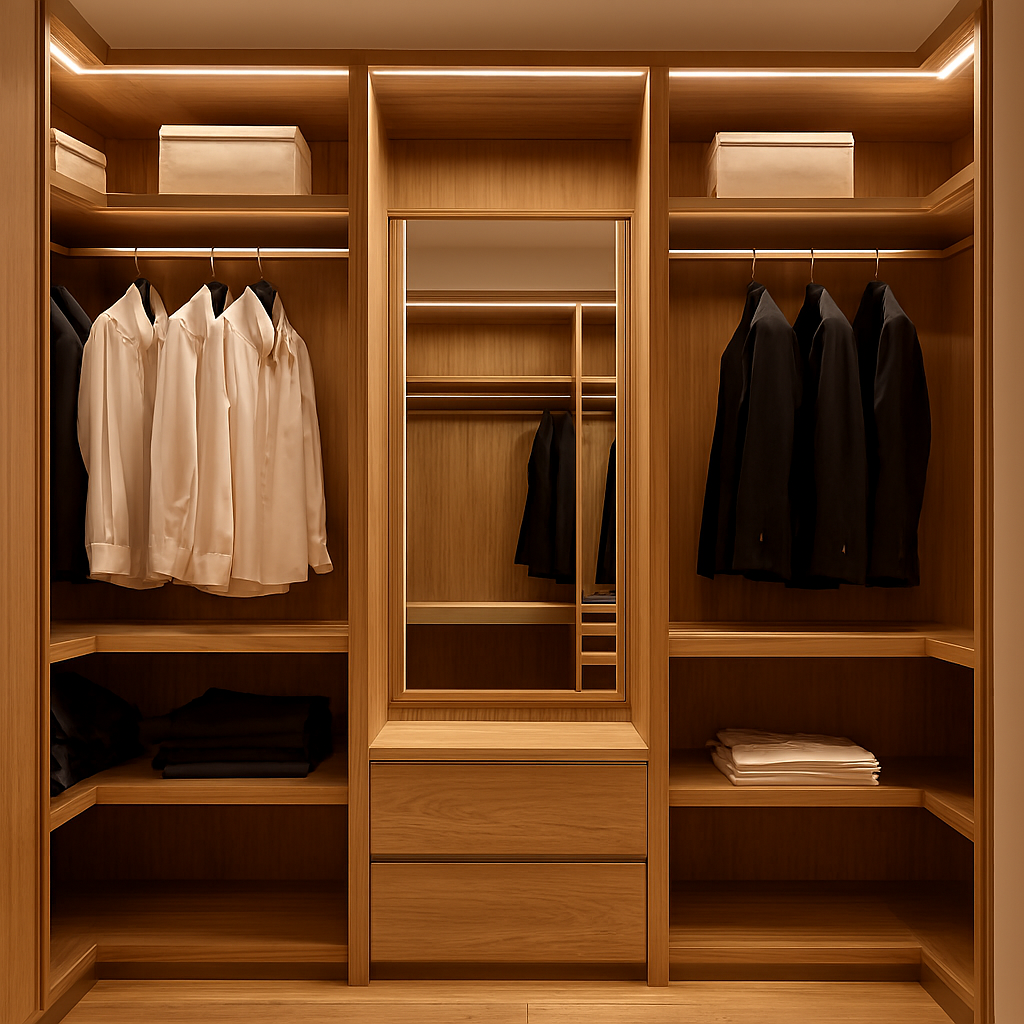 Modern walk-in closet design