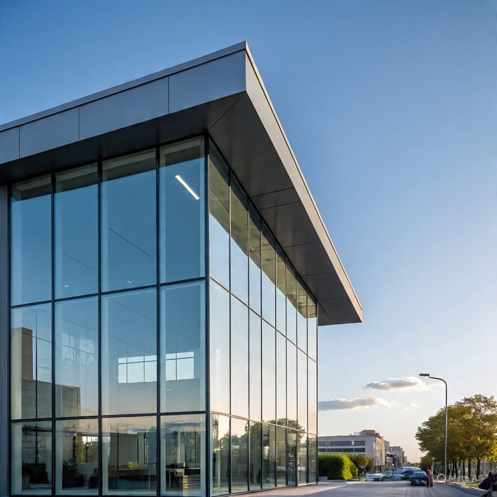 Front elevation color palette showing light colors reflecting heat and darker tones absorbing sunlight