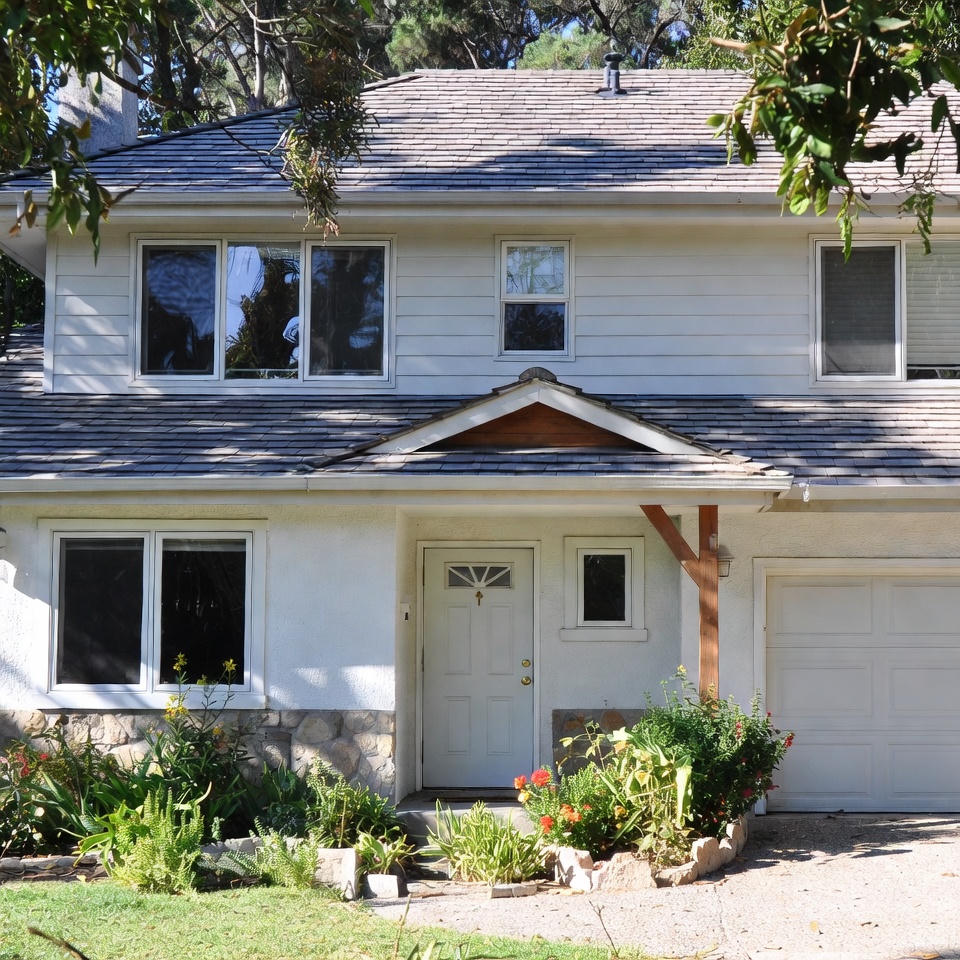 Minimalist elevation design featuring clean white walls
