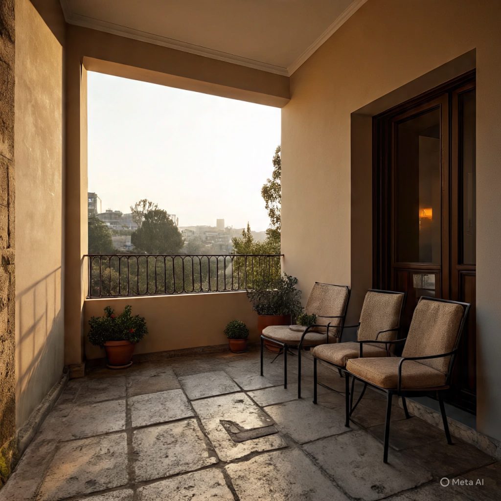 Terrace rim lighting creating floating effect