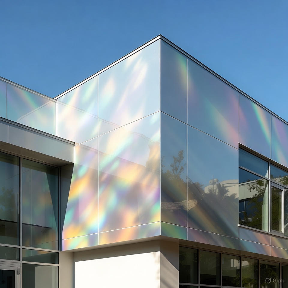 Eco-friendly reflective exterior paint on minimalist walls