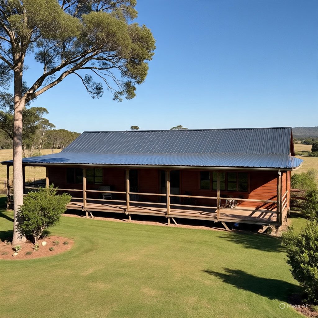 Wide-veranda Australian Ranch Houses in countryside settings