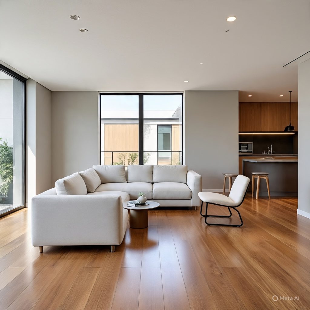 Smart living home interior with open layout and modern comfort