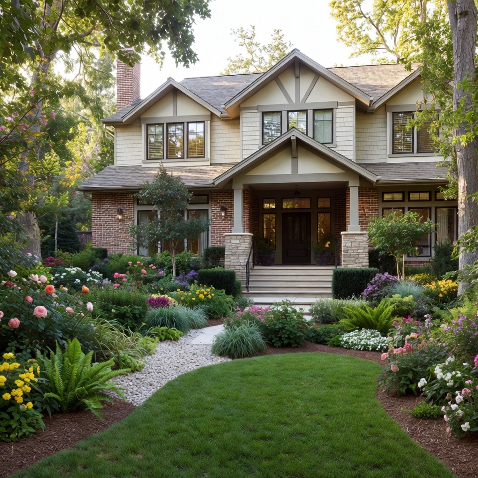 Residential outdoor design with modern front elevation