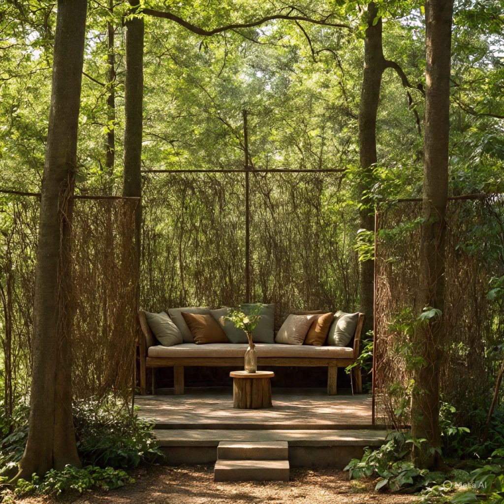 Privacy-focused outdoor living design