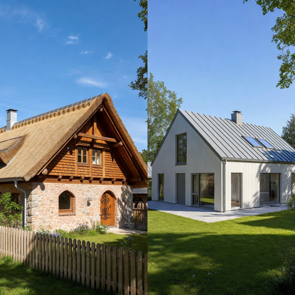 Modern adaptation of traditional German ranch architecture