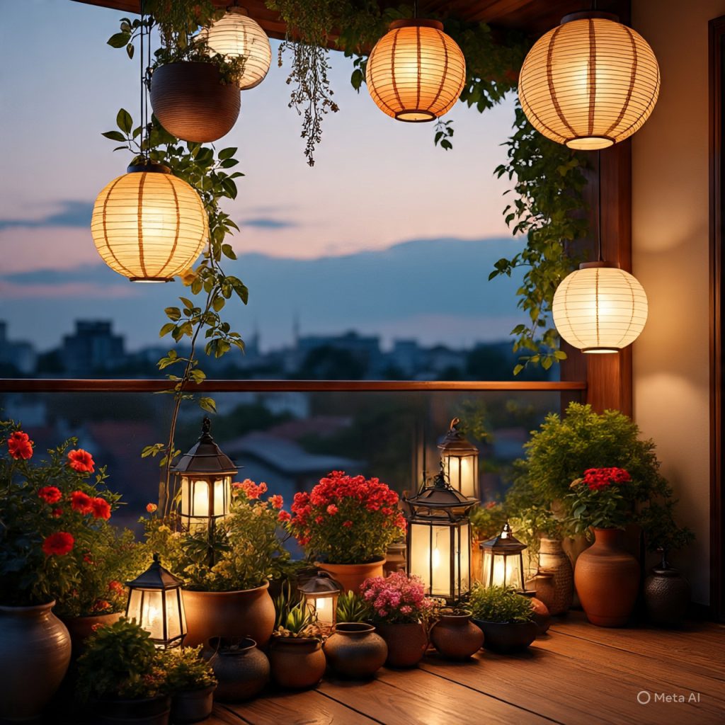 Balcony Garden Ideas using low-maintenance plants