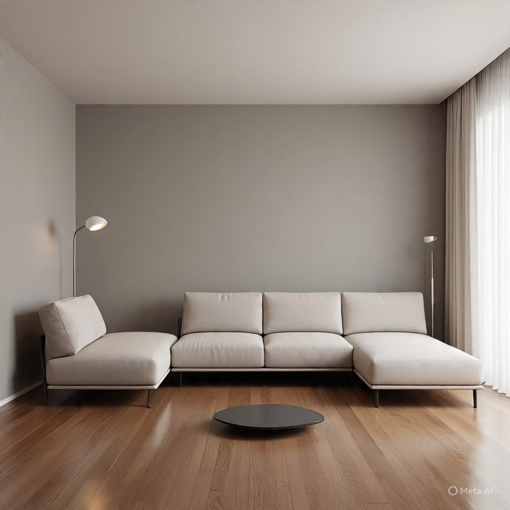 Impersonal living room interior lacking personal elements, reflecting emotional home decor mistakes in home styling