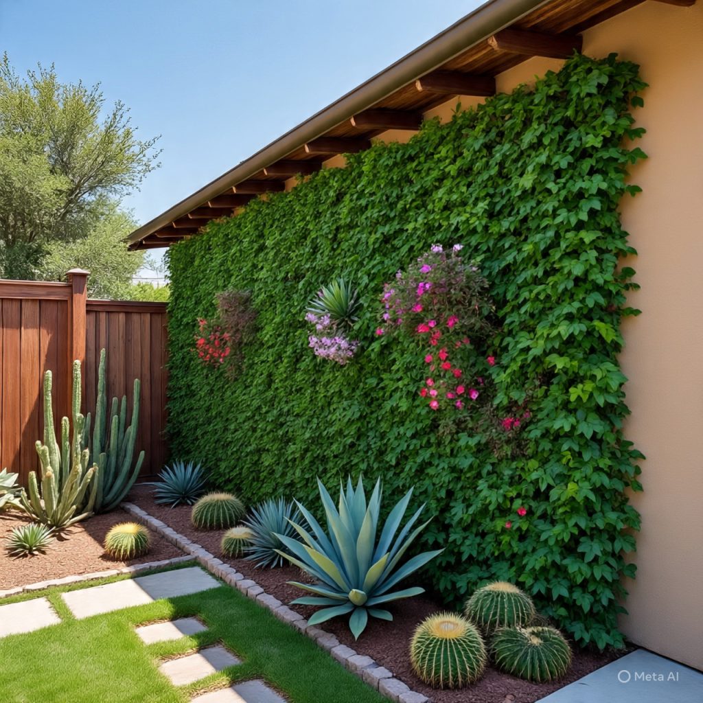 Privacy planting in a compact garden