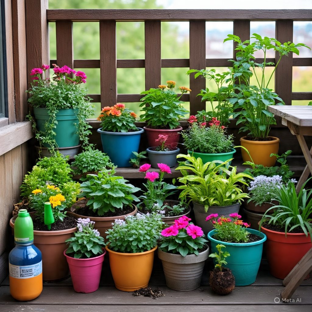 Balcony Garden Ideas with eco-friendly materials