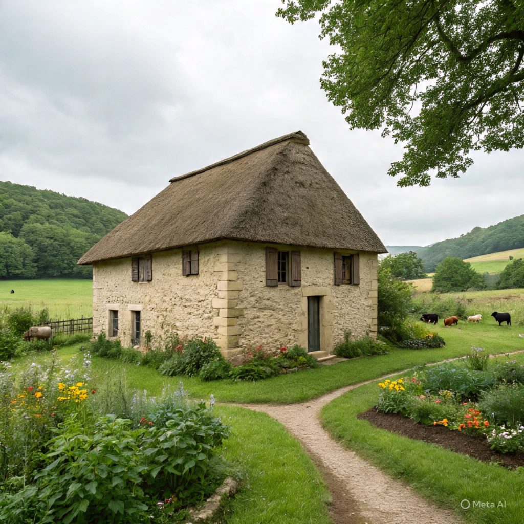 Traditional rural home that inspired French countryside ranch design