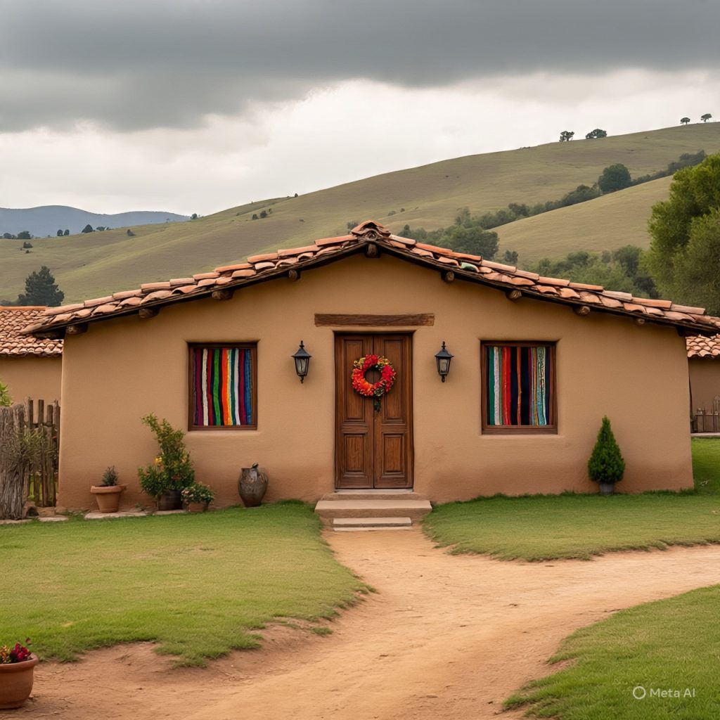 Earthy rural home inspired by Mexican architecture