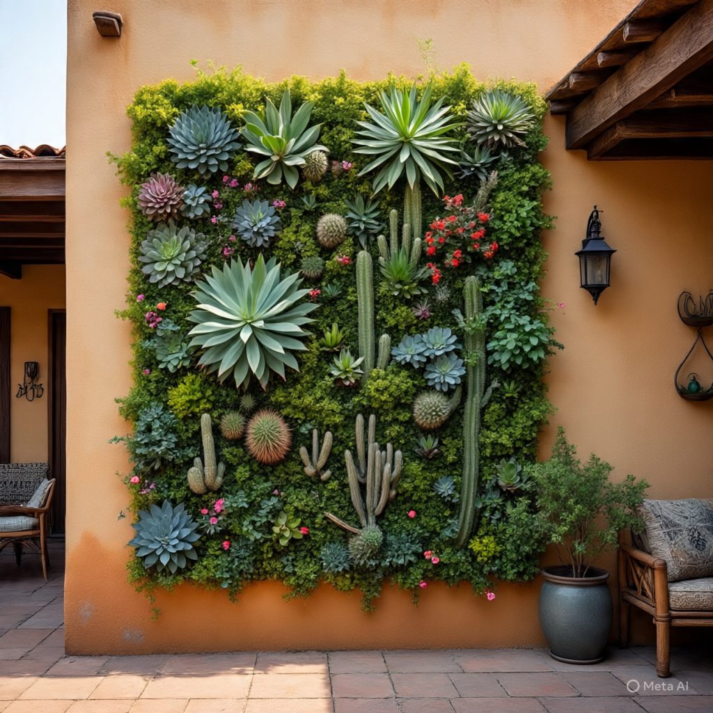 Vertical greenery in Small Home Garden design