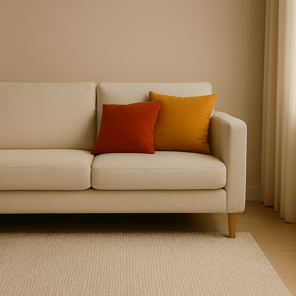 Neutral Décor styled with bold accent colors for a modern look.