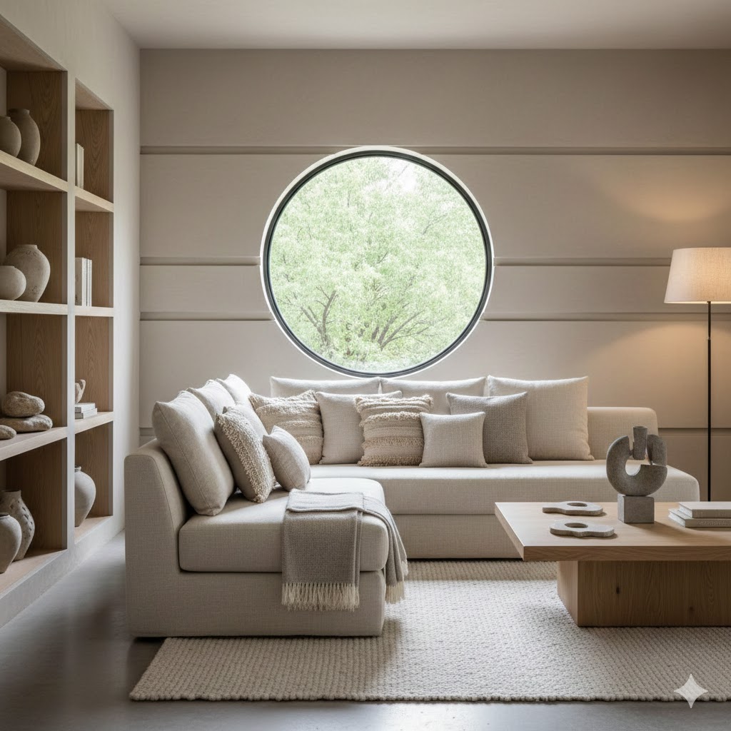 Textured cushions and soft furnishings that prove small details make home elegant