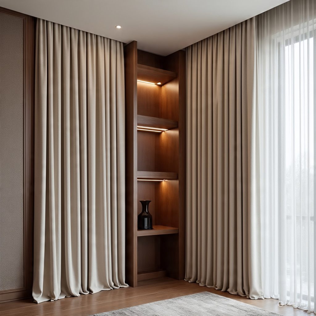 Vertical interior design elements showing how space enhancing decor tricks increase visual height