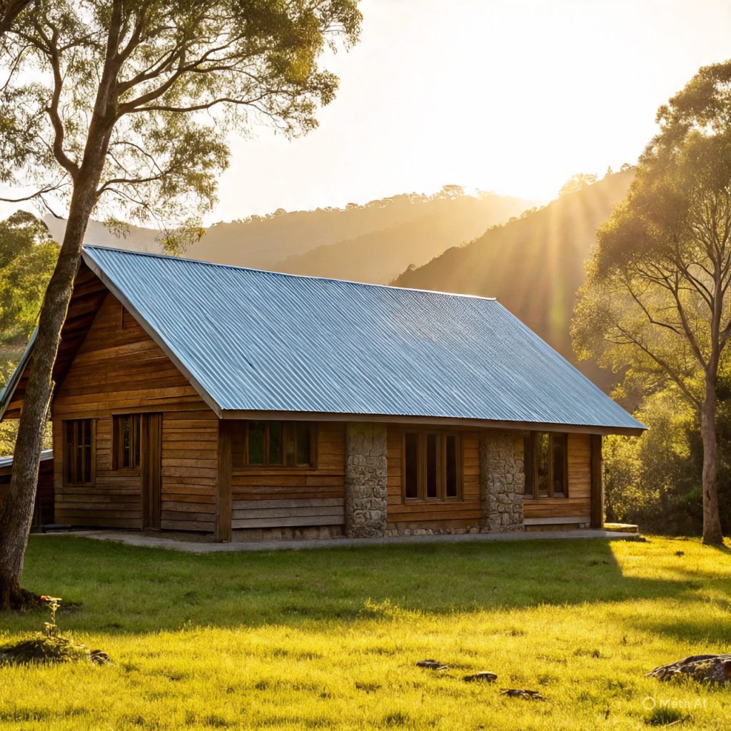 Metal roof used in countryside Australian homes