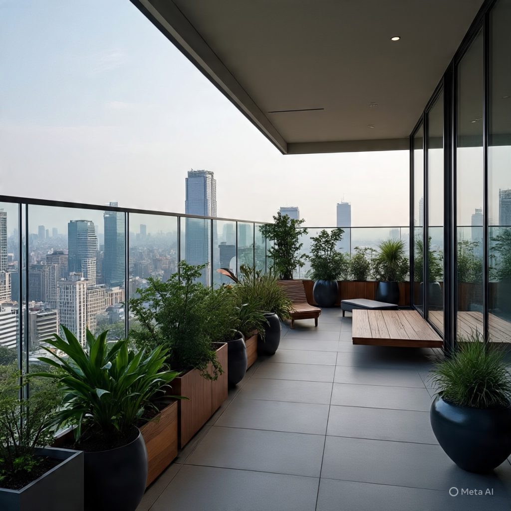 Terrace outdoor seating for urban homes