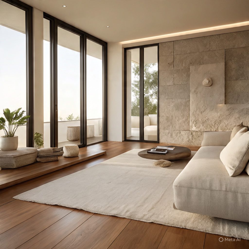 Natural materials creating warmth in timeless home décor