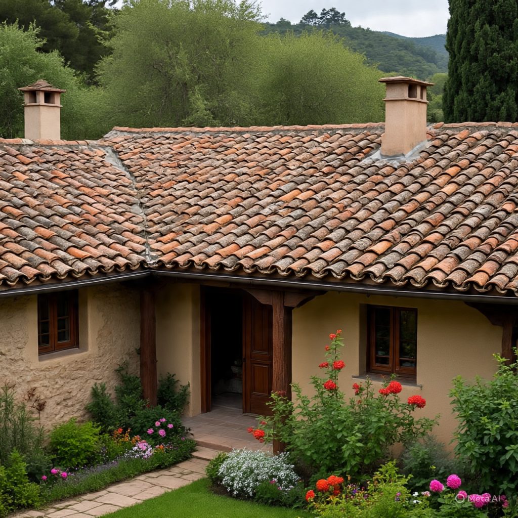 Mediterranean roof design used in rural Spanish homes