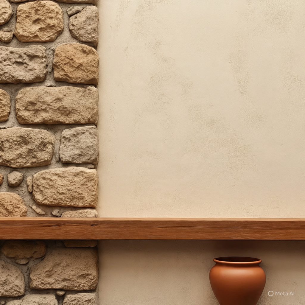 Natural materials used in Spanish countryside houses