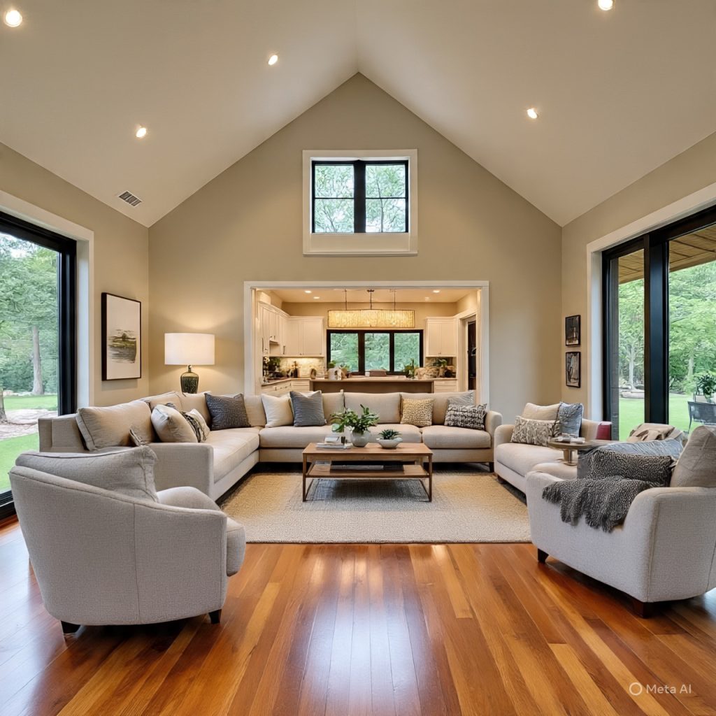 Open-plan interior of Australian Ranch Houses