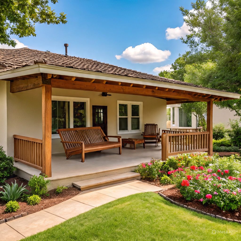 Ranch-style outdoor living area