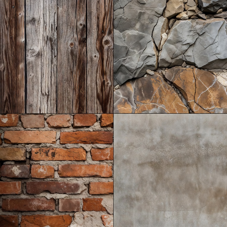 Natural construction materials used in rural Brazilian homes