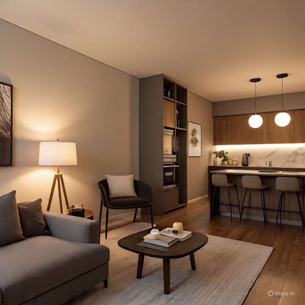 Comparison of warm and cool lighting tones in modern home interiors