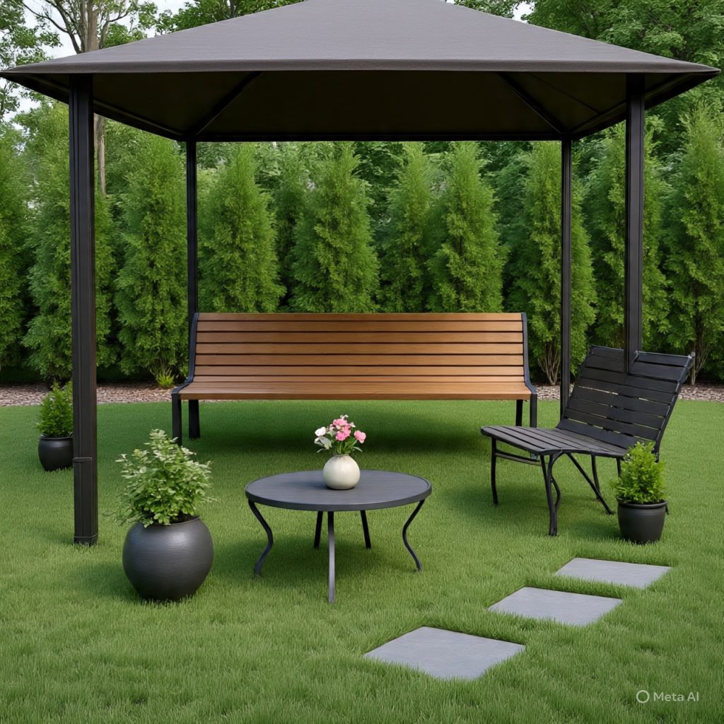 Privacy-enhancing tall plants and trellis screens