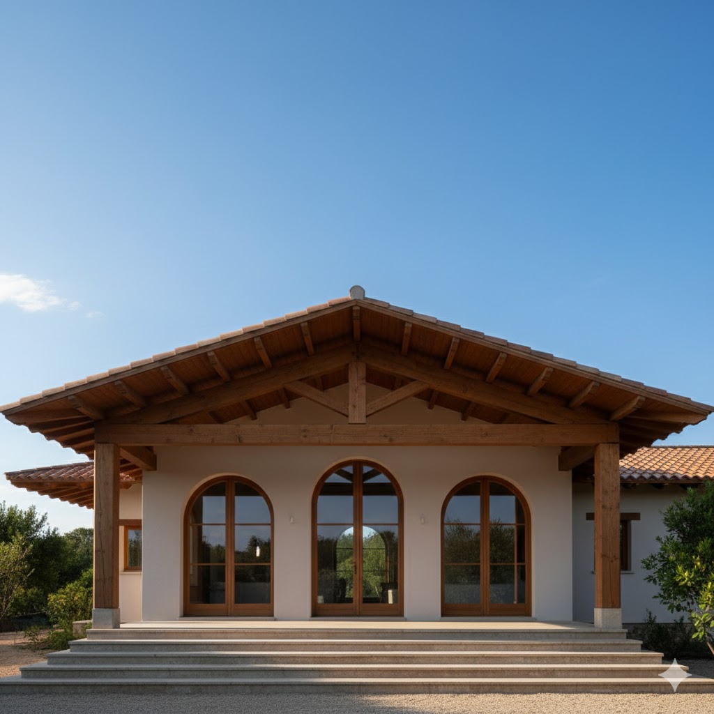 Front elevation design of a Brazilian countryside ranch house