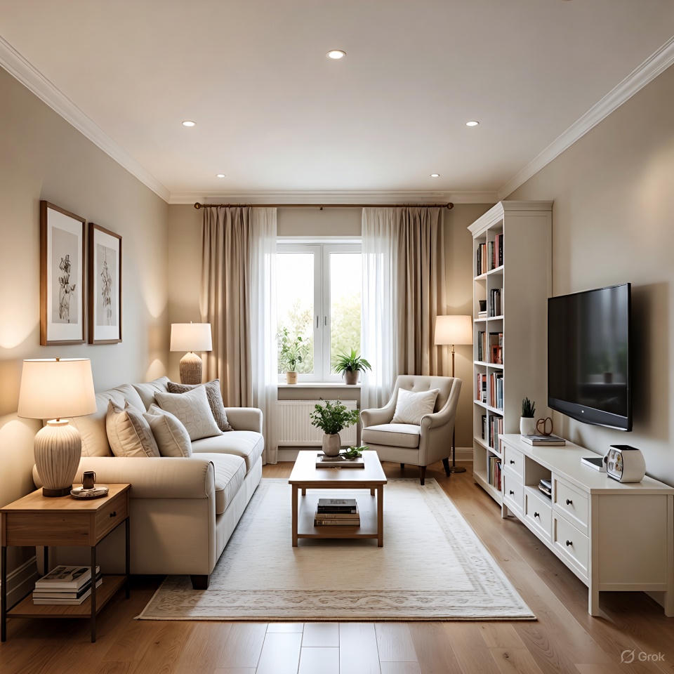 Functional living room layout designed for timeless home décor
